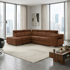 Set canapea BLOIS, maro, pe stânga, 264x210x79 cm Kondela