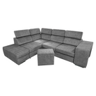 Set canapea BLOIS, gri, pe stânga, 264x210x79 cm Kondela
