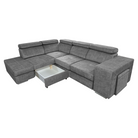Set canapea BLOIS, gri, pe stânga, 264x210x79 cm Kondela