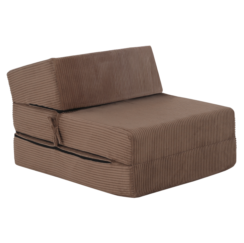 Saltea/fotoliu extensibil TERAMO, 2în1, gri deschis, 90x82x55 cm Kondela