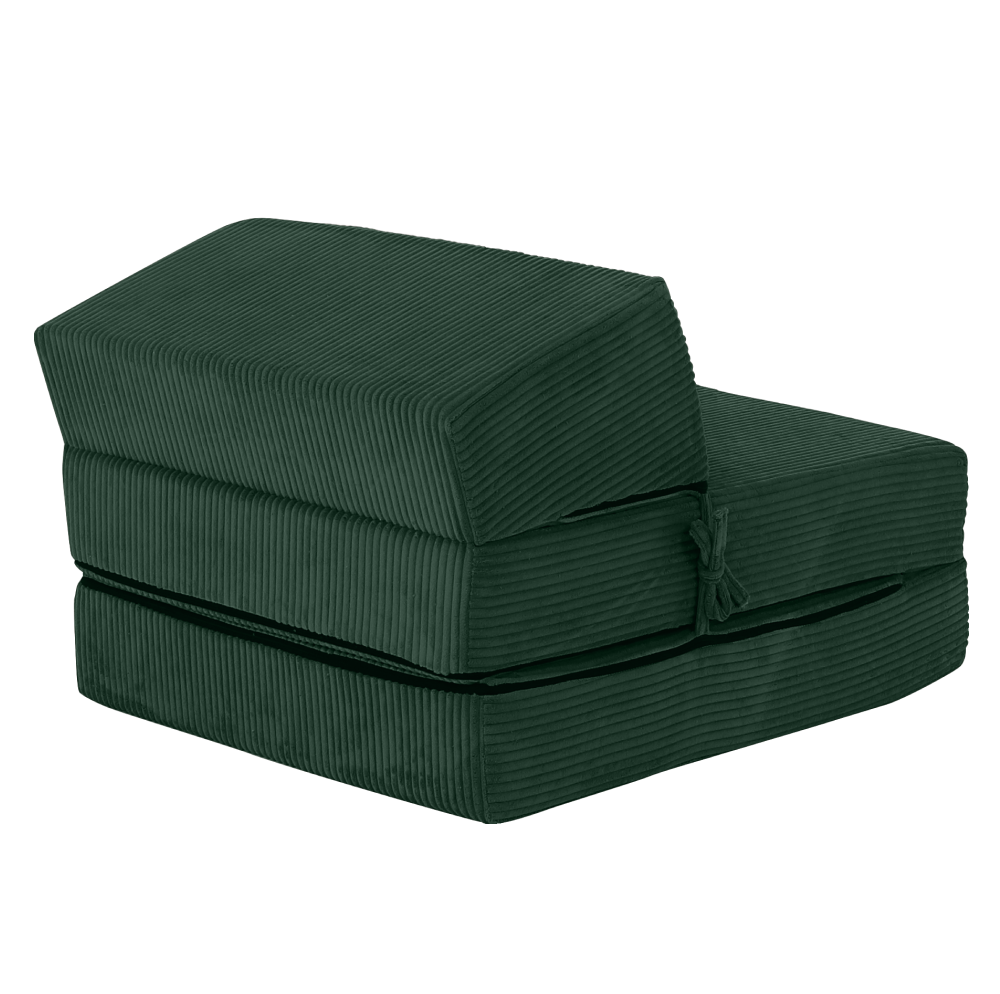 Saltea/fotoliu extensibil, 2în1, verde, MALEN Kondela