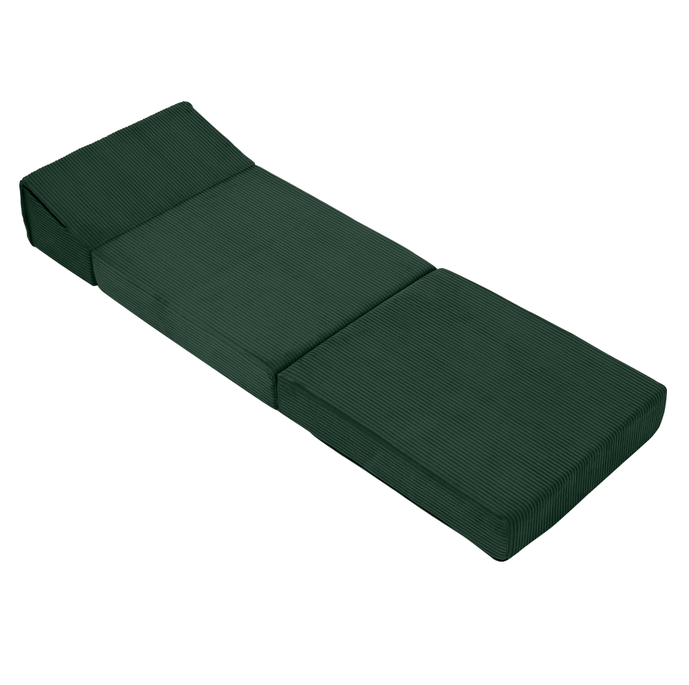 Saltea/fotoliu extensibil, 2în1, verde, MALEN Kondela