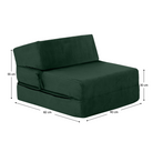 Saltea/fotoliu extensibil, 2în1, verde, MALEN Kondela