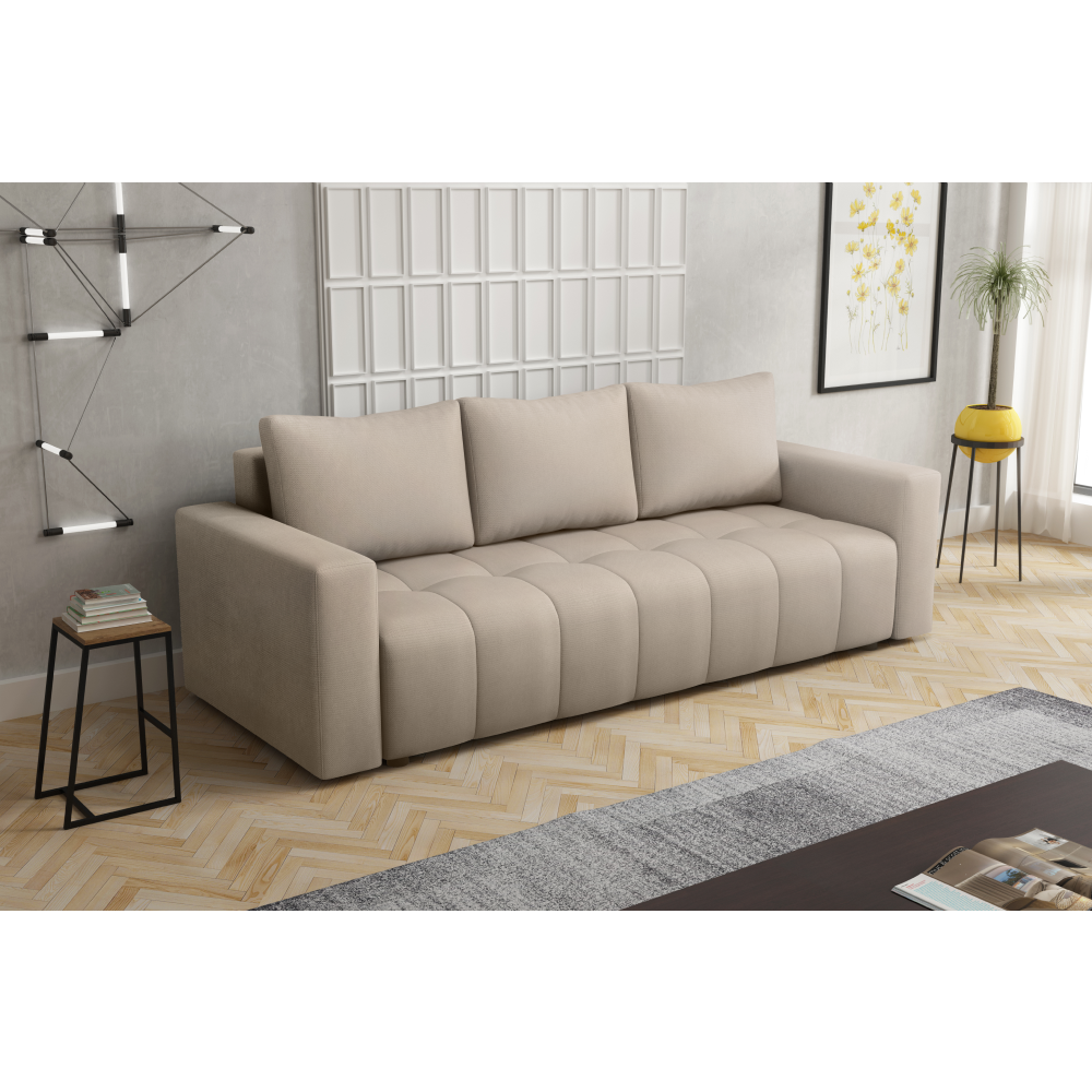 Canapea extensibilă MERANO, gri-bej, 232x92x70 cm Kondela