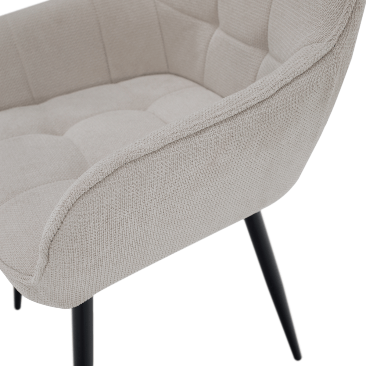 Scaunul de design NOTO, bej/negru, 58.5x62x86 cm Kondela