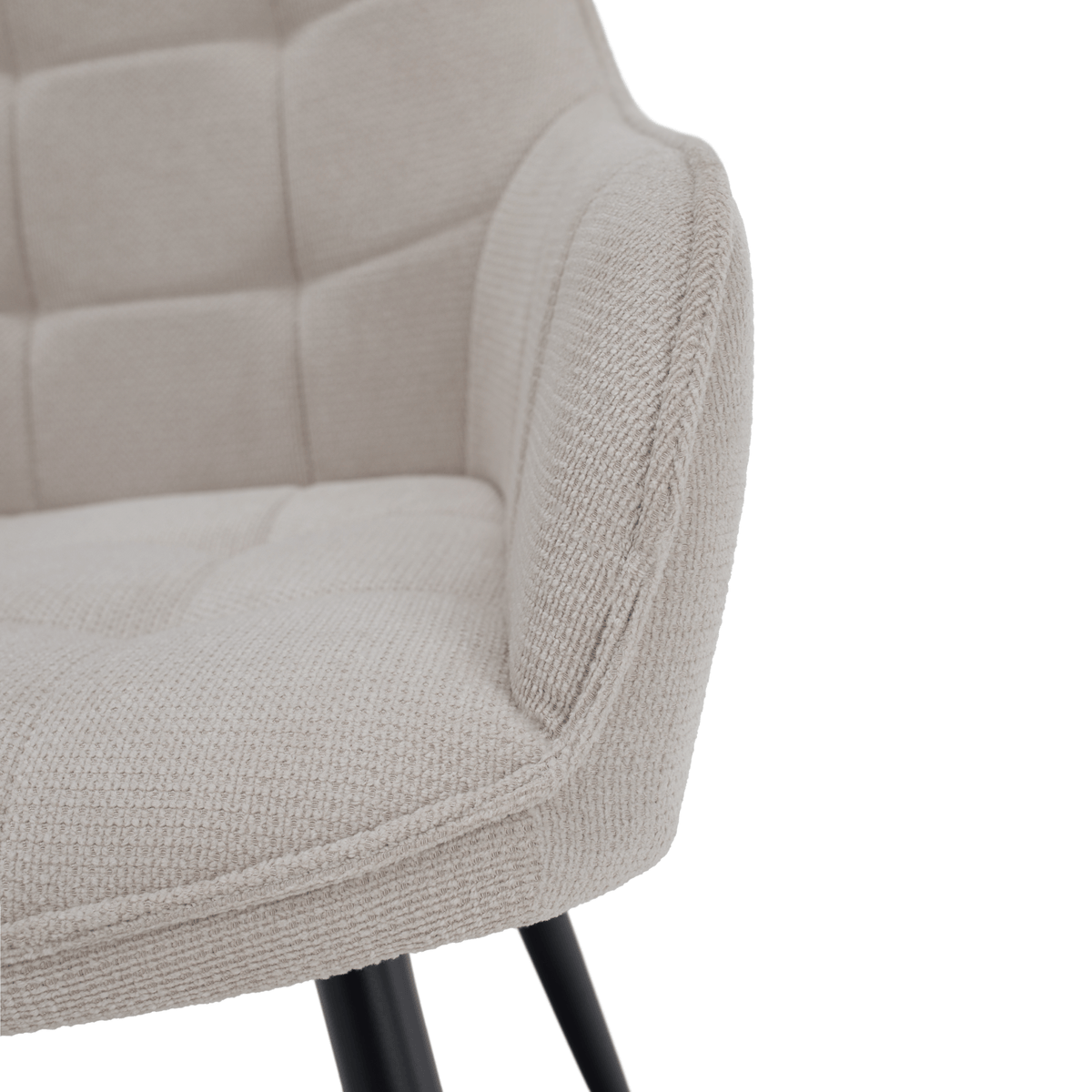 Scaunul de design NOTO, bej/negru, 58.5x62x86 cm Kondela