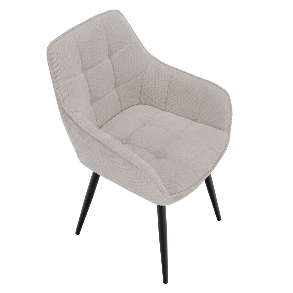Scaunul de design NOTO, bej/negru, 58.5x62x86 cm Kondela