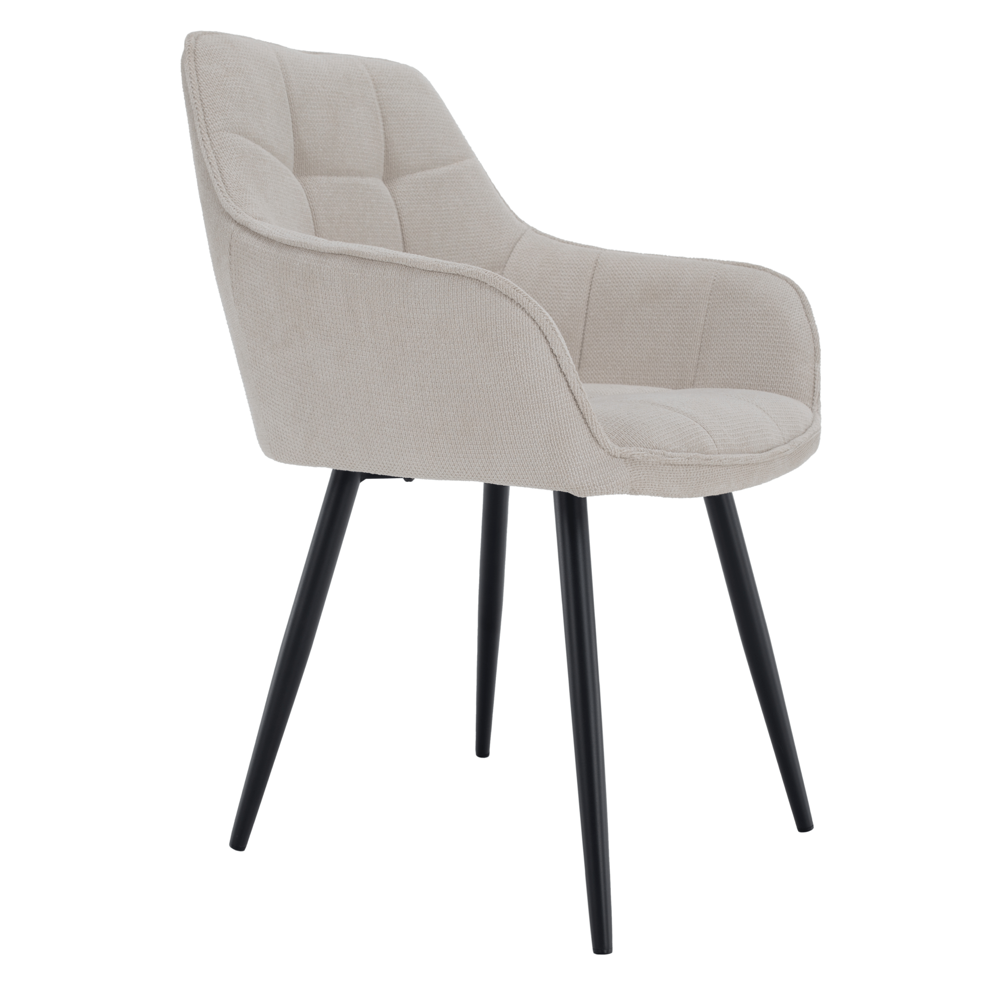Scaunul de design NOTO, bej/negru, 58.5x62x86 cm Kondela