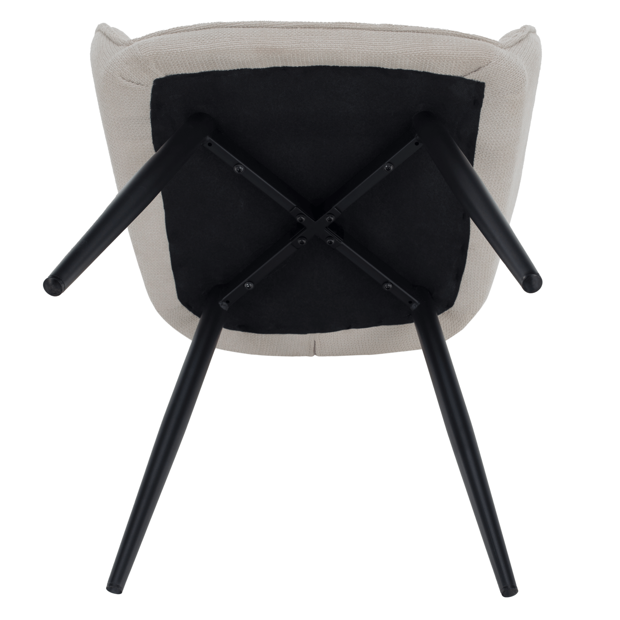Scaunul de design NOTO, bej/negru, 58.5x62x86 cm Kondela
