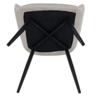 Scaunul de design NOTO, bej/negru, 58.5x62x86 cm Kondela