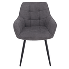 Scaun de design NOTO, gri/negru, 58.5x62x86 cm Kondela