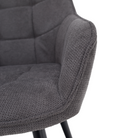 Scaun de design NOTO, gri/negru, 58.5x62x86 cm Kondela