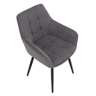 Scaun de design NOTO, gri/negru, 58.5x62x86 cm Kondela