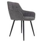 Scaun de design NOTO, gri/negru, 58.5x62x86 cm Kondela