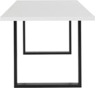 Masă Forte 160 cm, blat alb, picioare metalice negre Arboteca