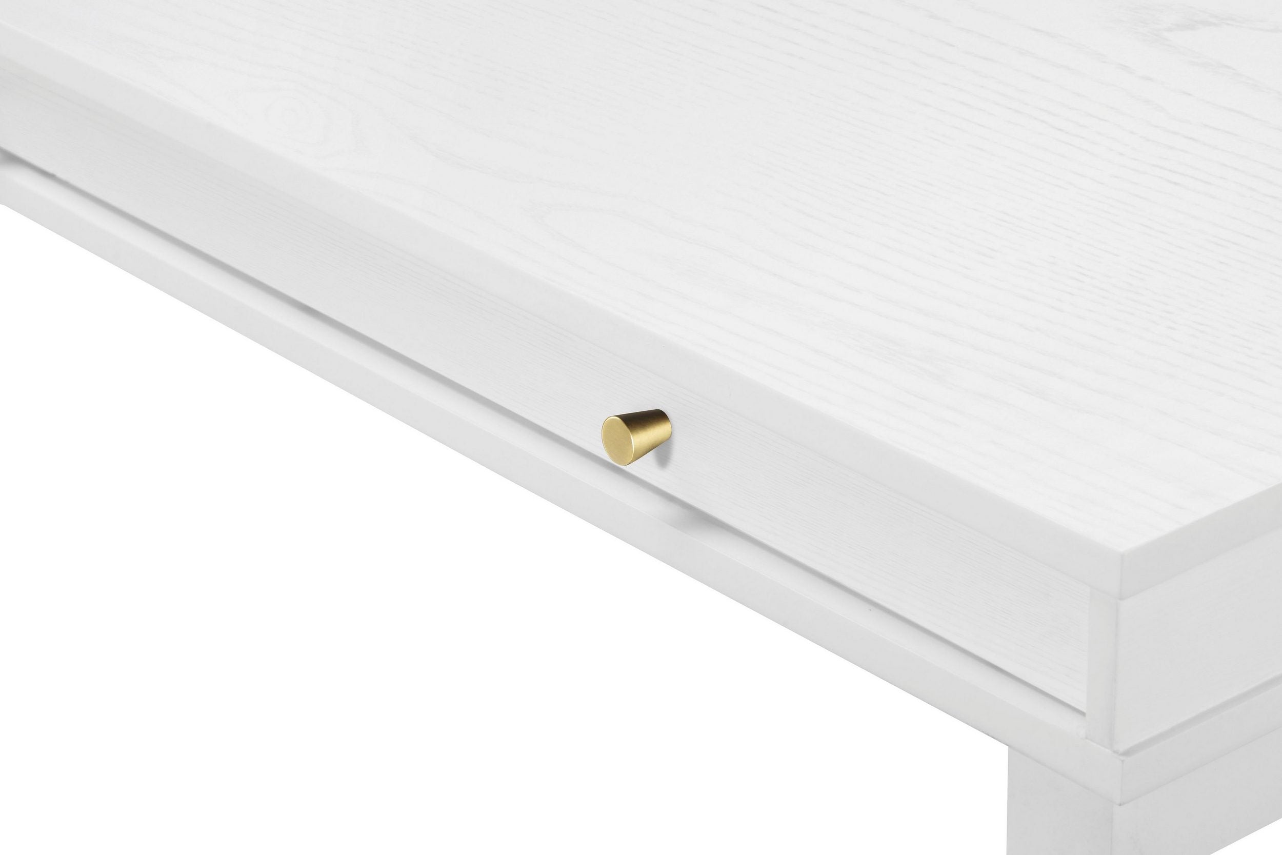 Masa extensibila Andas cu spatiu de depozitare, MDF, Alb, 104-145 cm latime Arboteca