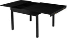 Masa extensibila Andas cu spatiu de depozitare , MDF , Negru 104-145 cm latime Arboteca