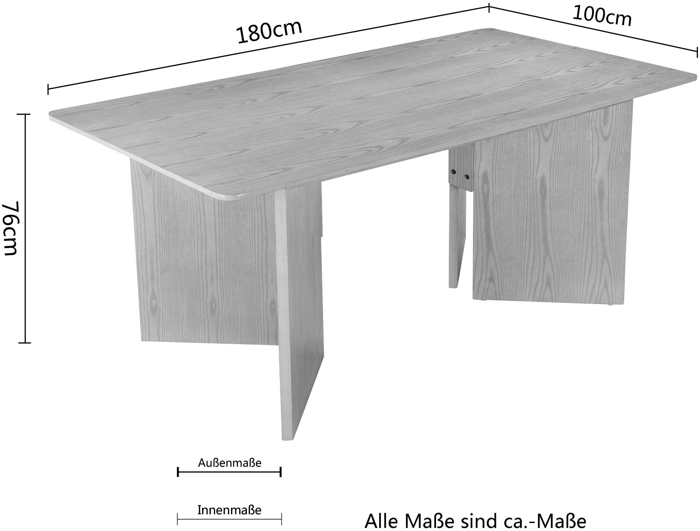 Masa Charlotte, MDF, 180 cm latime Arboteca