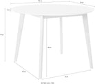 Masă Cody 105 cm rotundă, blat alb, picioare pin masiv Arboteca