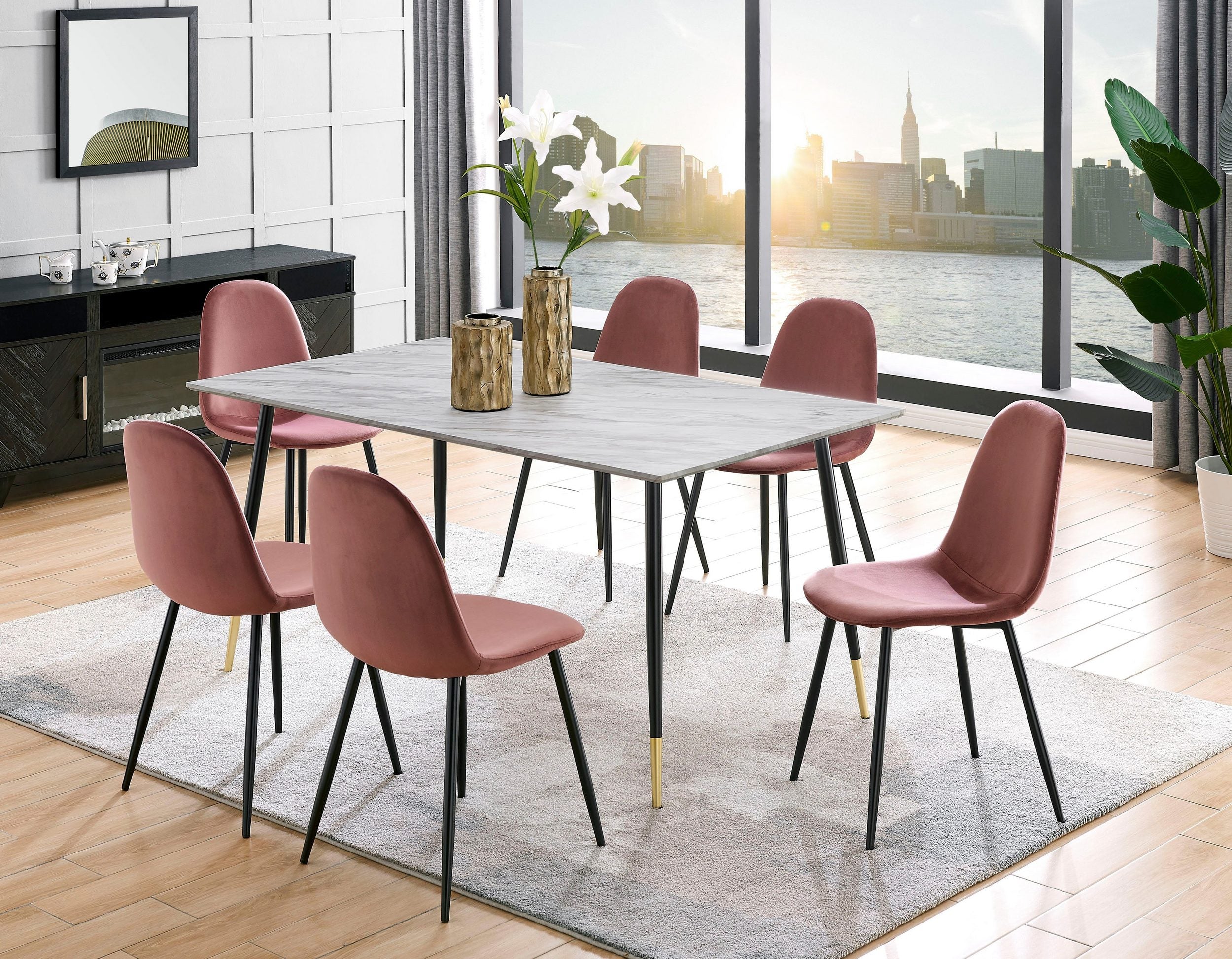 Masa Edwine, 120 cm, MDF, metal Arboteca