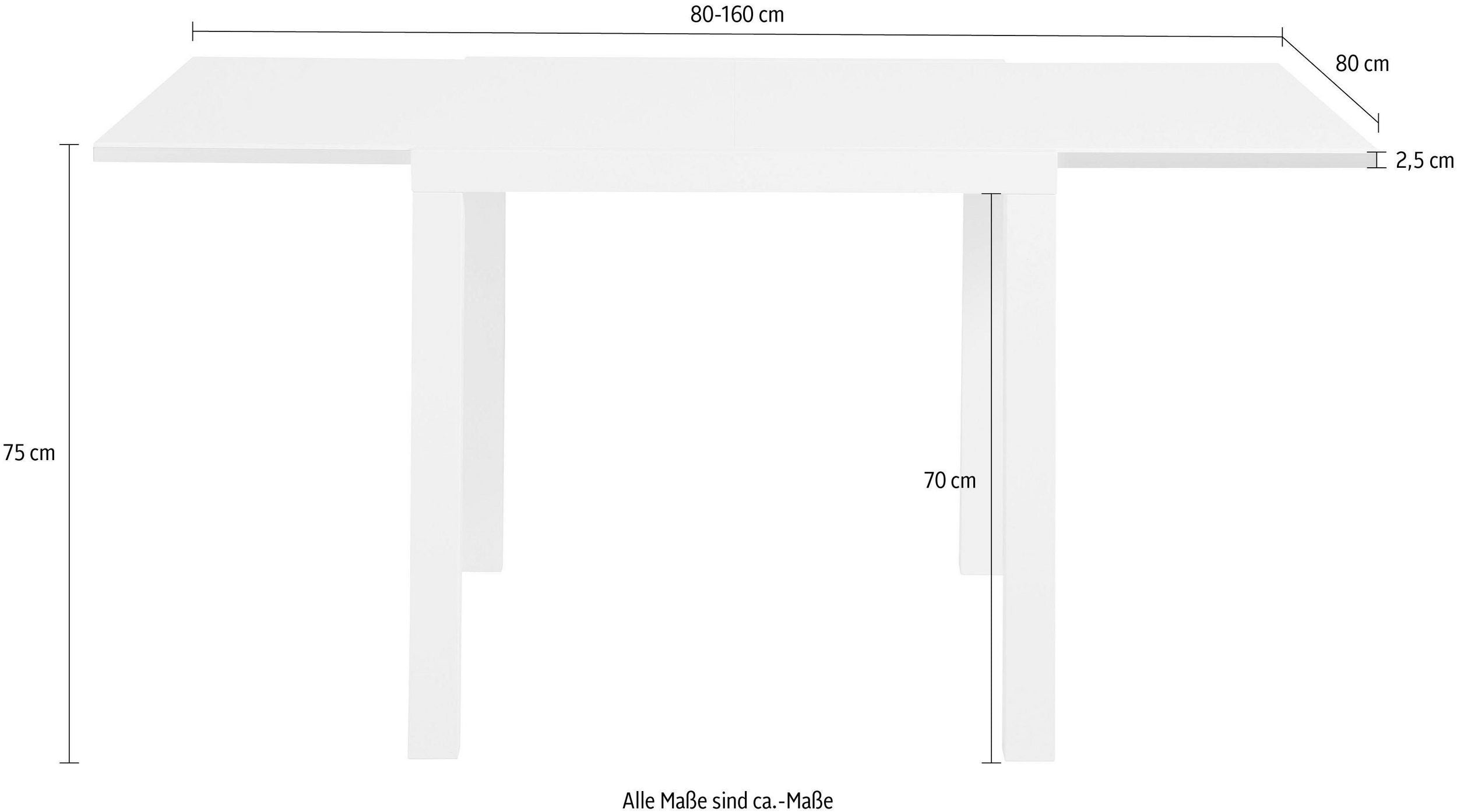 Masa extensibila Cora, lemn masiv, 80-160 cm Arboteca
