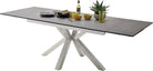 Masă extensibilă Nagano 160–240 cm, blat ceramic antracit Arboteca