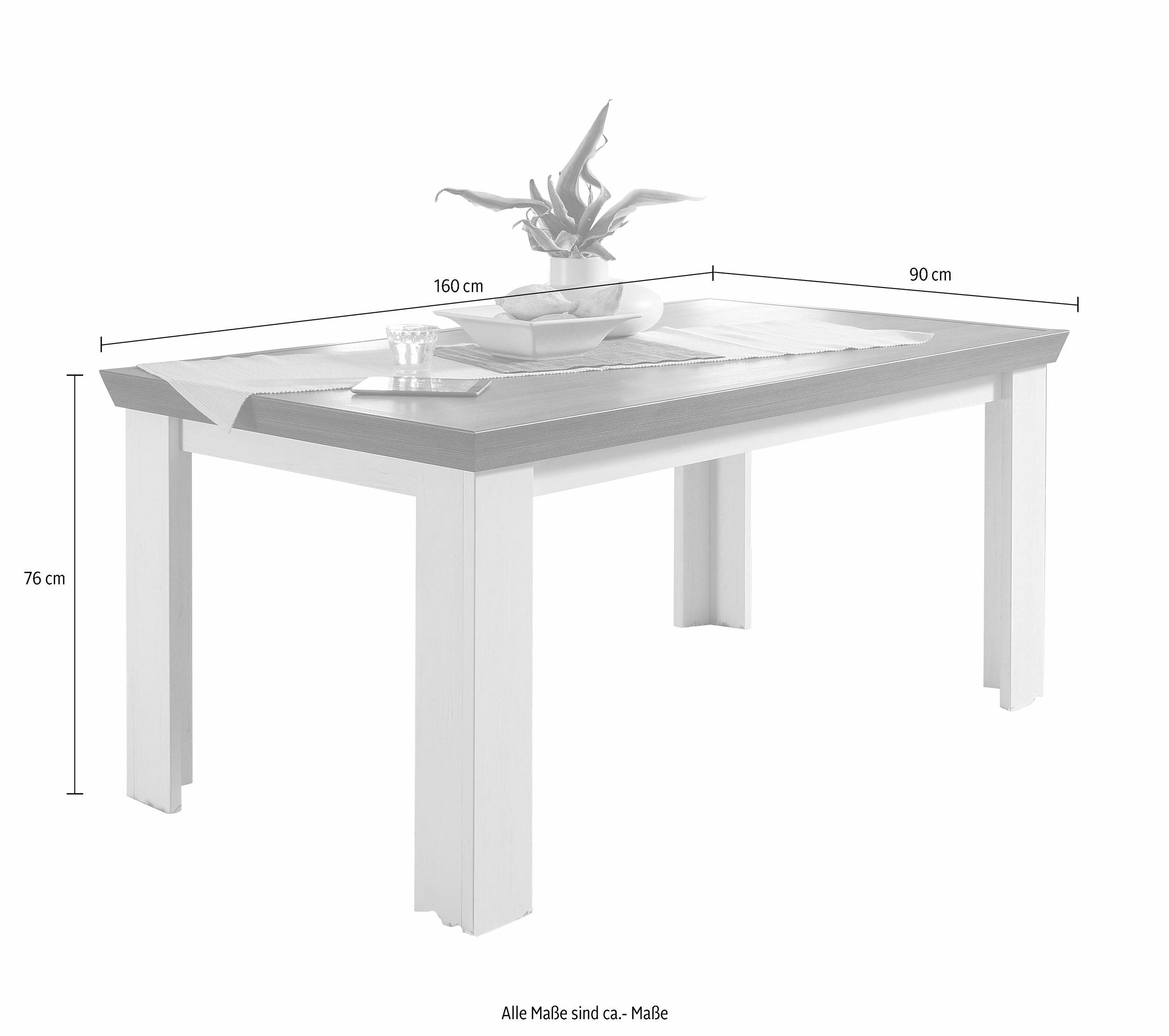 Masa Siena, 160 cm, Alb-Wenge Arboteca