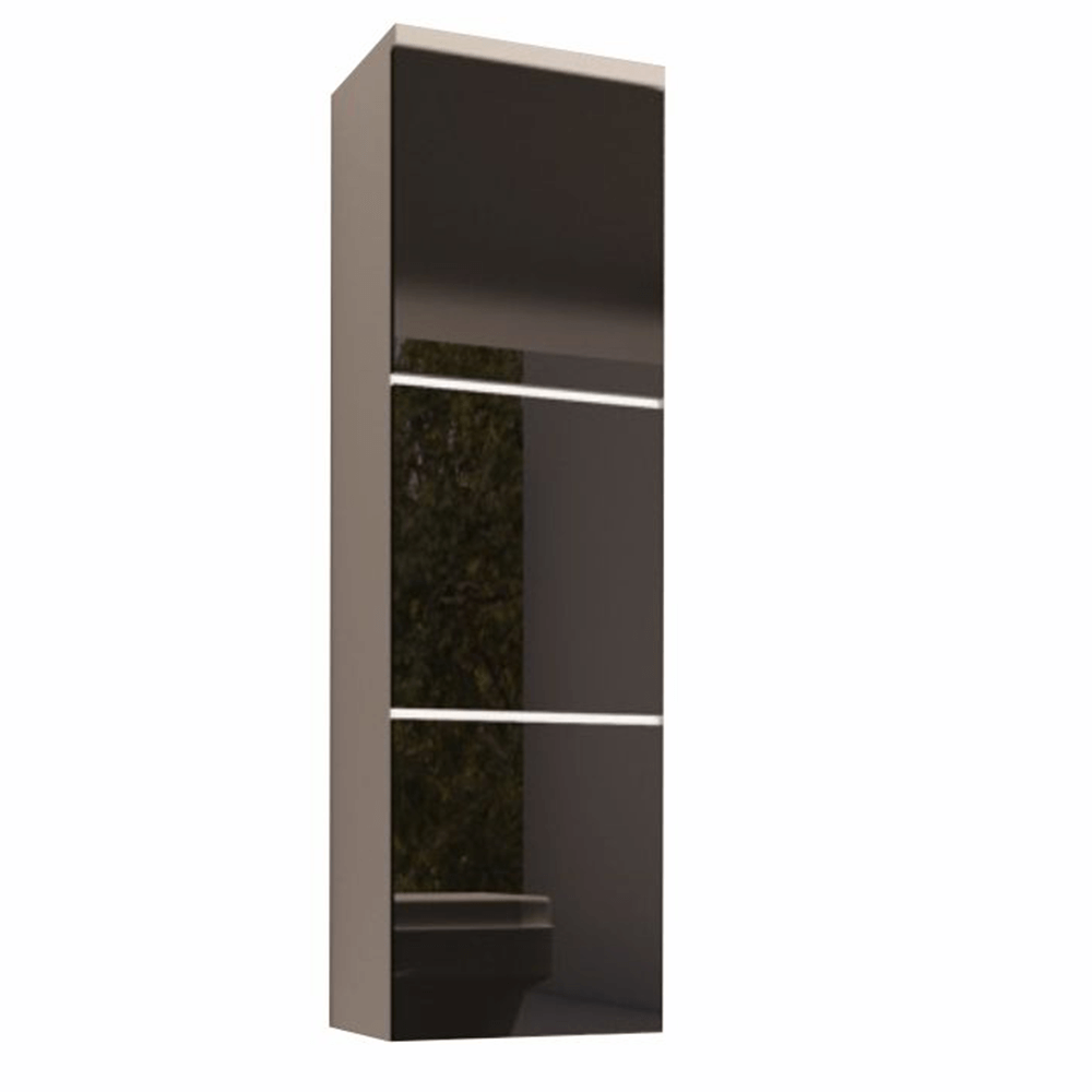 Dulap înalt RIVA BL 11, alb/negru, 30x31x110 cm Kondela