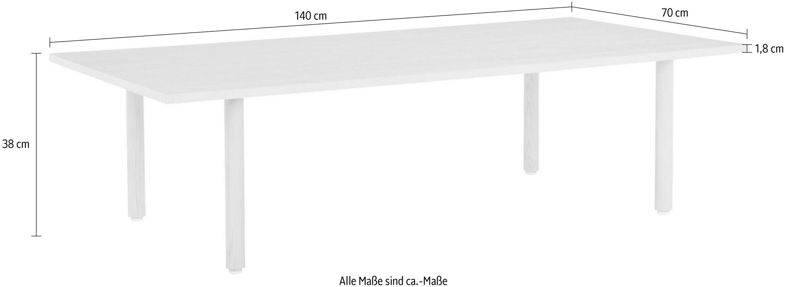 Masuta de cafea Anelisse, Negru, 140 cm latime Arboteca