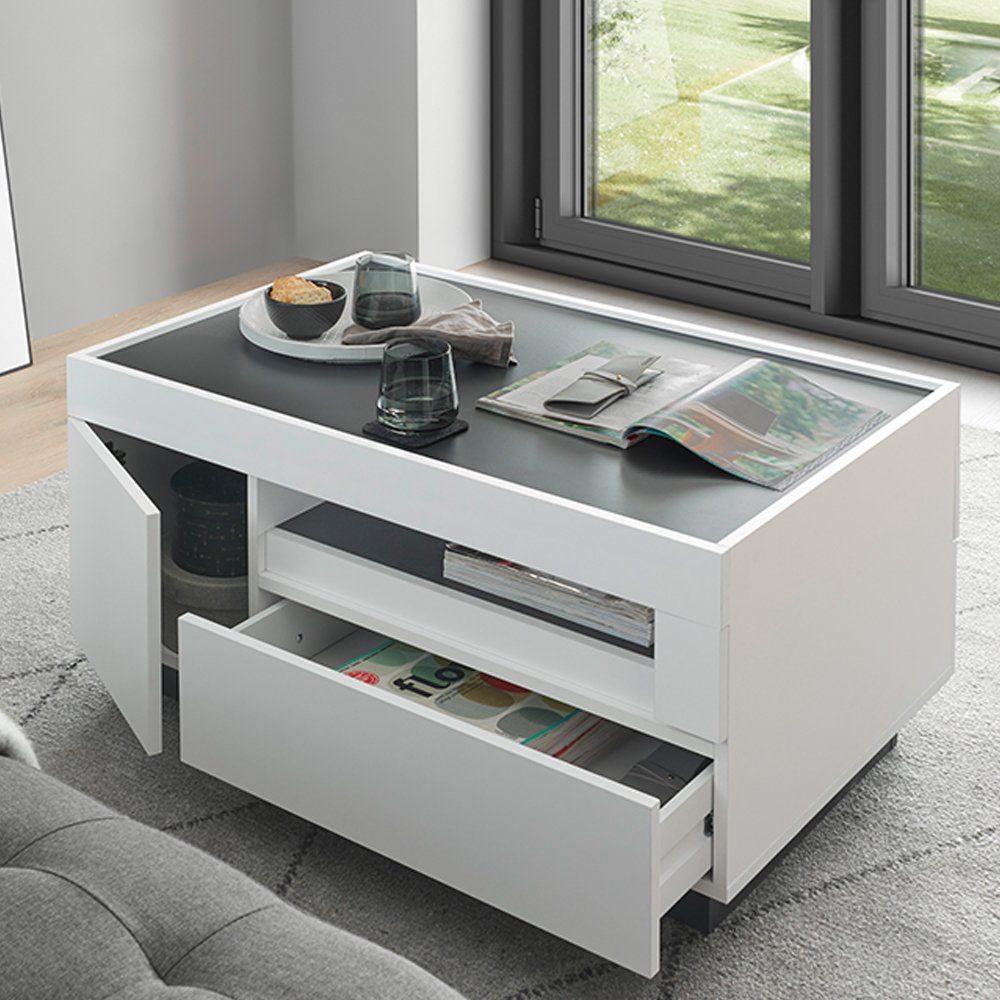 Masuta de cafea Axxa , Alb-Gri , 100 cm Arboteca