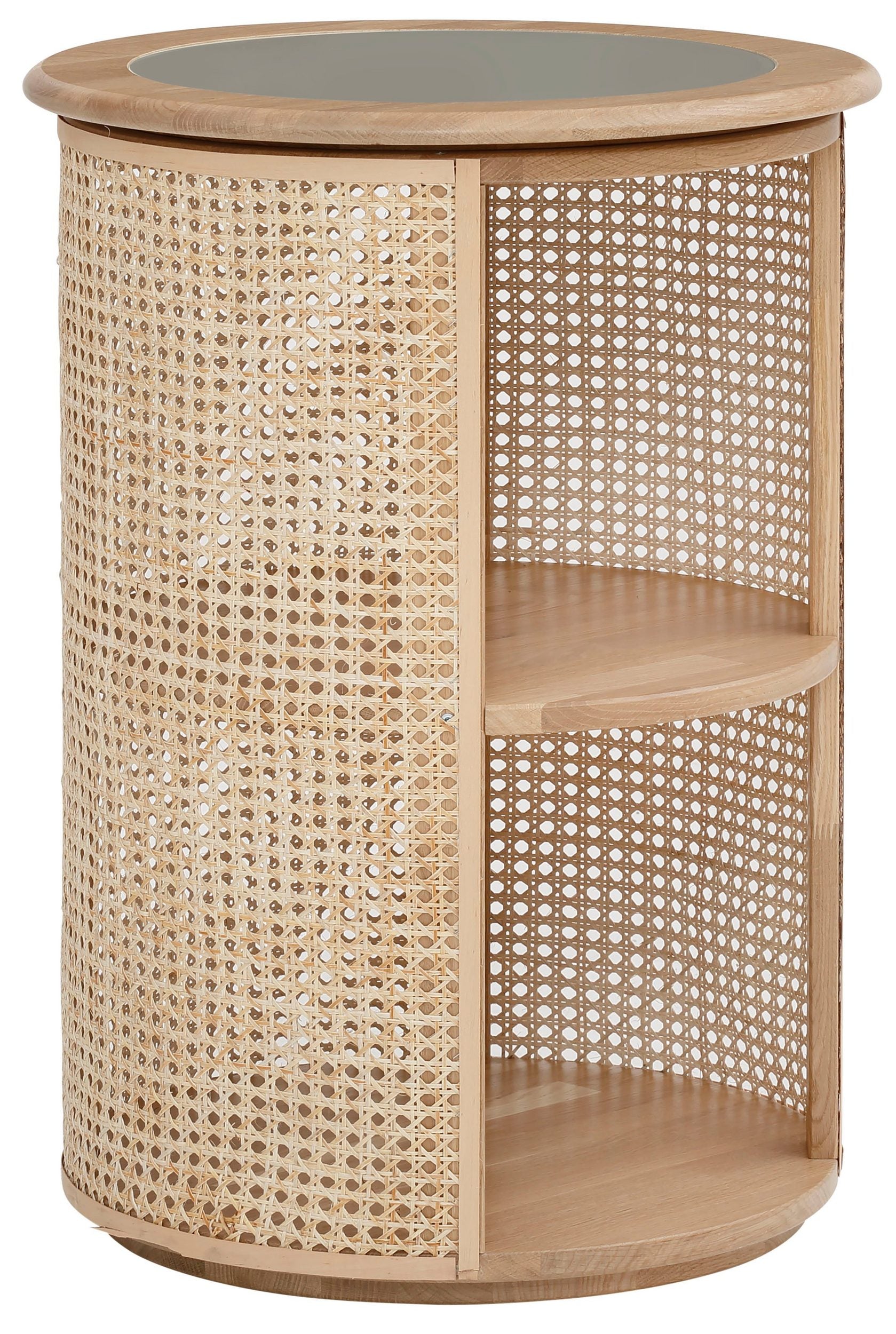 Masuta laterala Emilien , Ratan , 60 cm diametru Arboteca