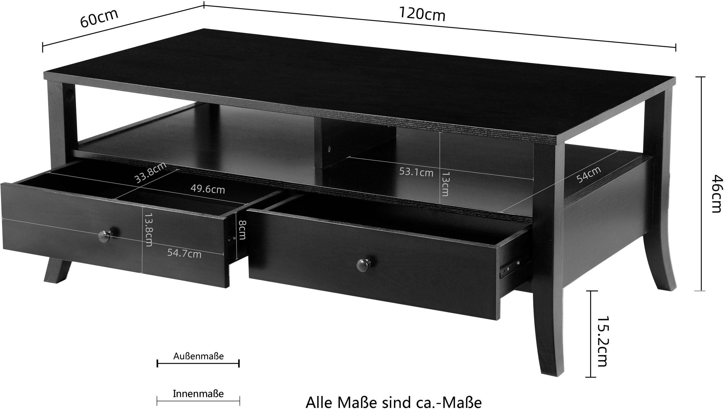 Masuta de cafea Passadena, 120 cm latime Arboteca