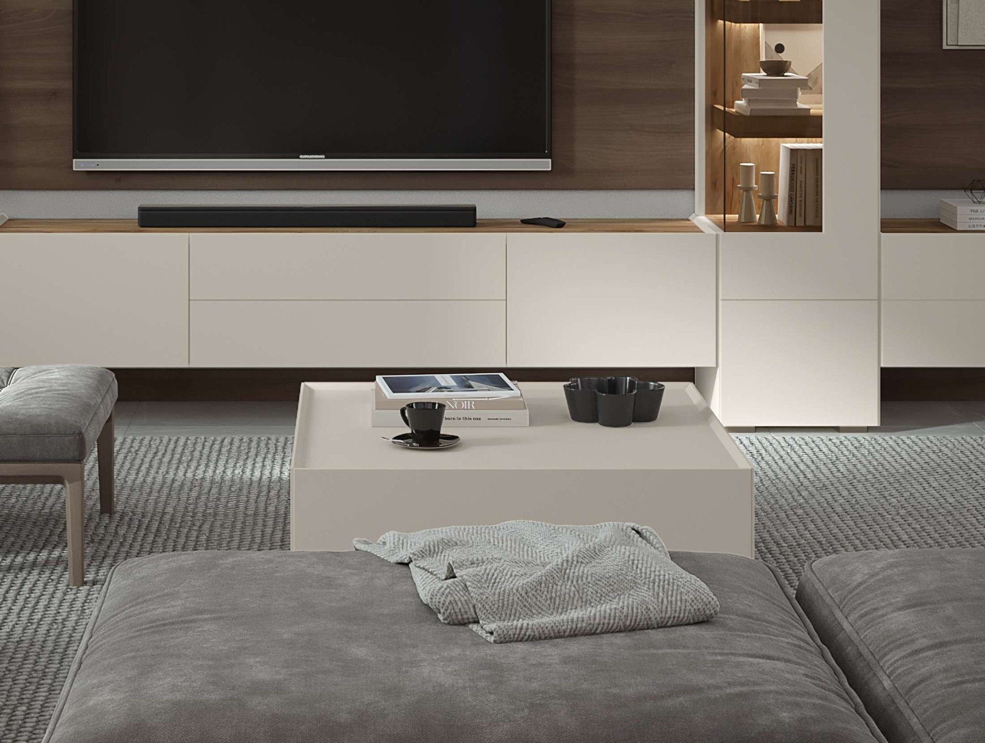 Masuta de cafea Sky , Mdf , Cashmir , 90 cm latime Arboteca