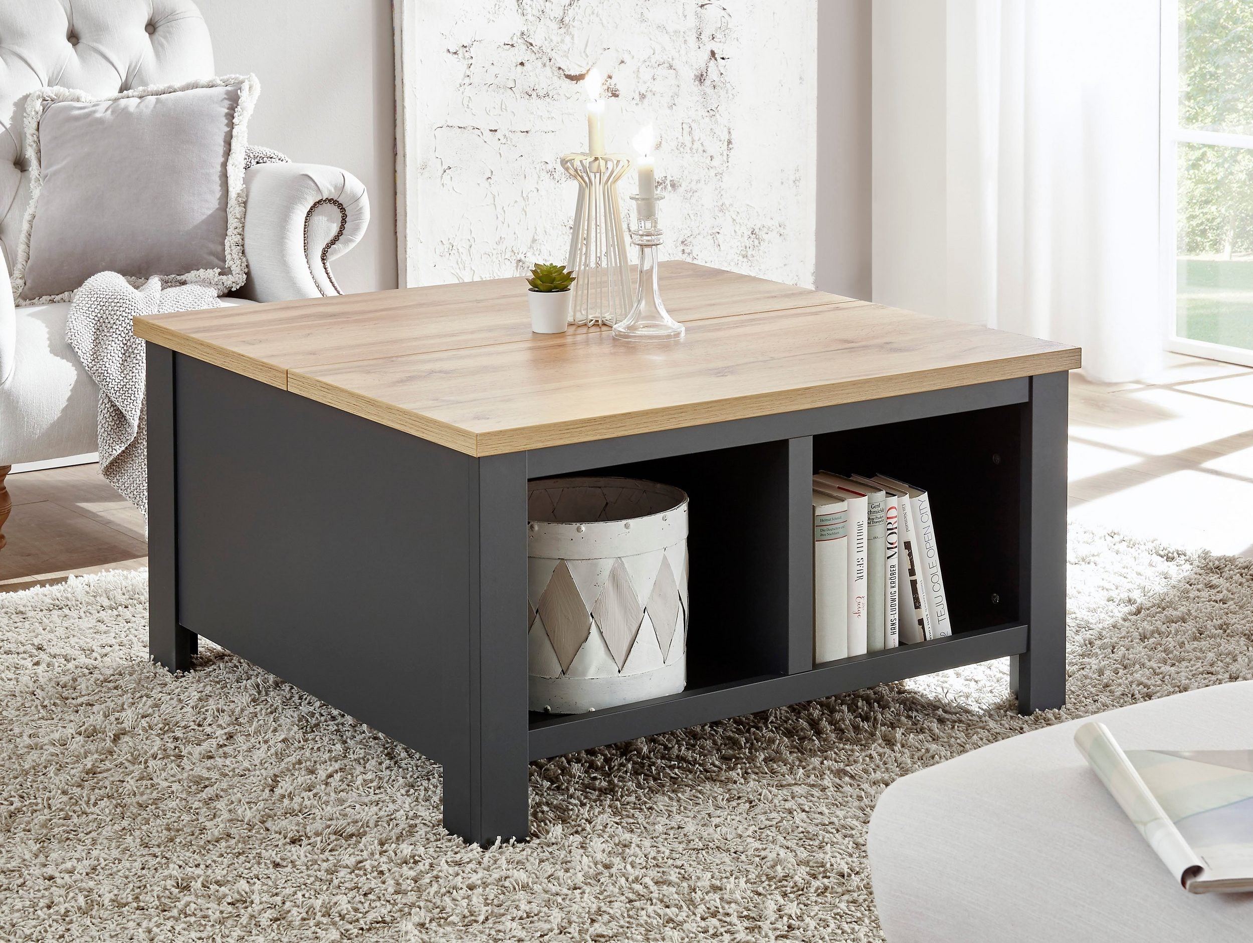 Masuta de cafea Westmister, Gri, 93 cm latime Arboteca