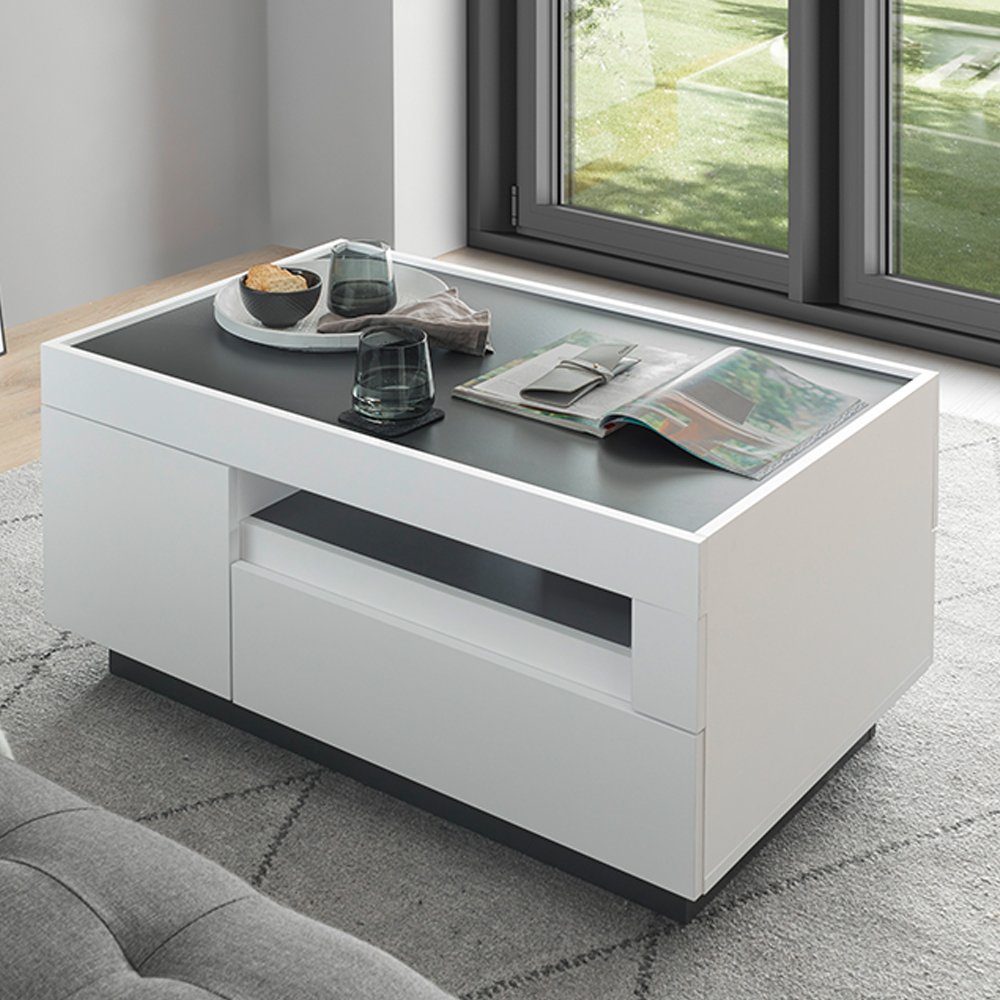 Masuta de cafea Axxa , Alb-Gri , 100 cm Arboteca