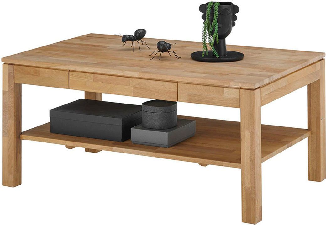 Masuta de cafea Salem, lemn masiv, Sertar, 115 cm latime Arboteca