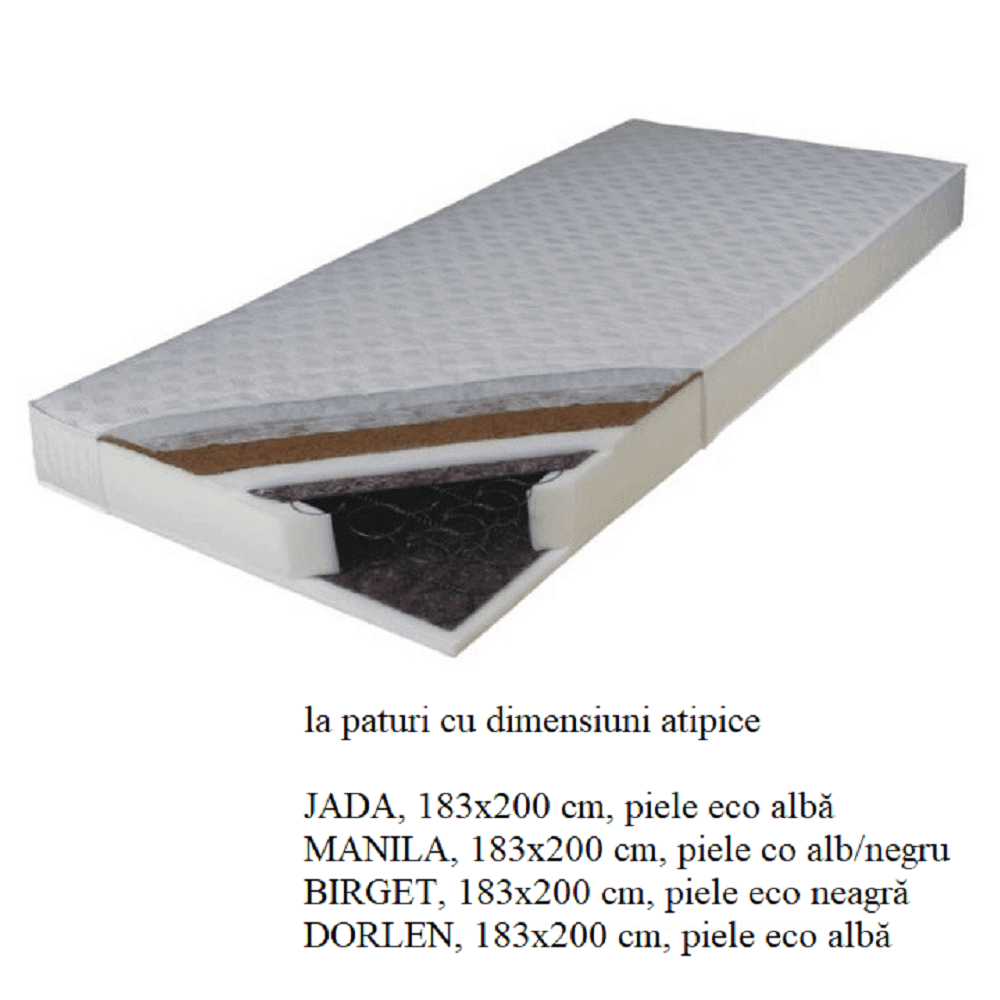 Saltea OLBIA, arcuri, 183x200, KOKOS ATYP Kondela