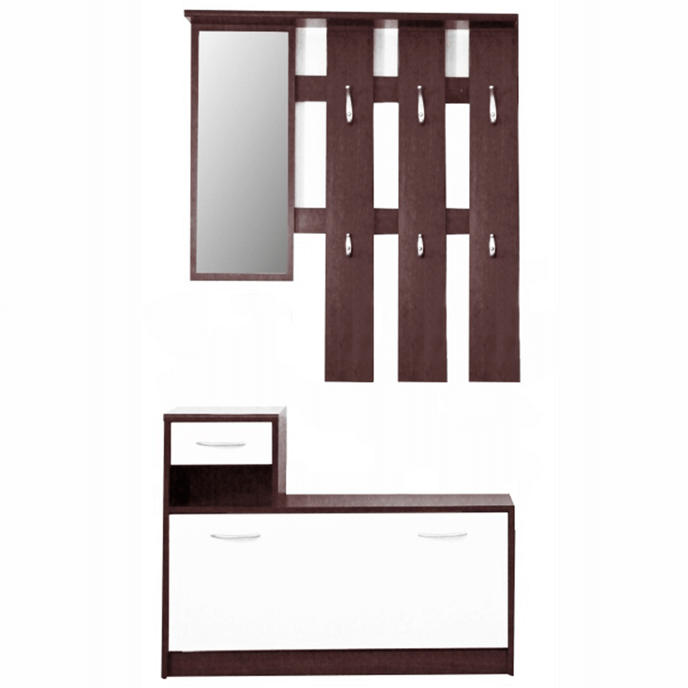 Set vestibul VONITSA, wenge, alb Kondela
