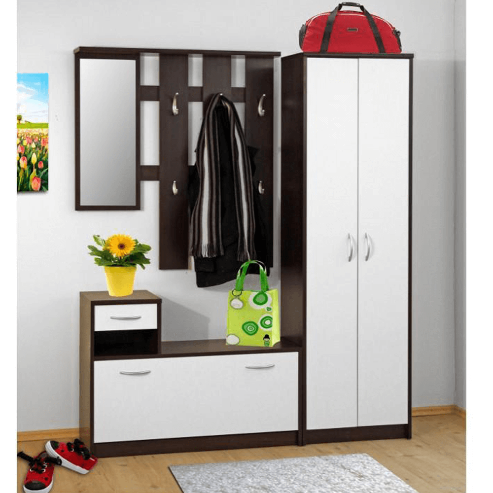 Set vestibul VONITSA, wenge, alb Kondela