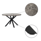 Masă de luat masa KRAPINA, gri carbon / negru, diametru 120 cm Kondela