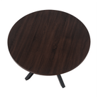 Masă de sufragerie, stejar închis / negru, diametru 120 cm, MEDOR Kondela