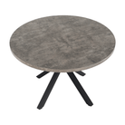 Masă de luat masa KRAPINA, gri carbon / negru, diametru 120 cm Kondela