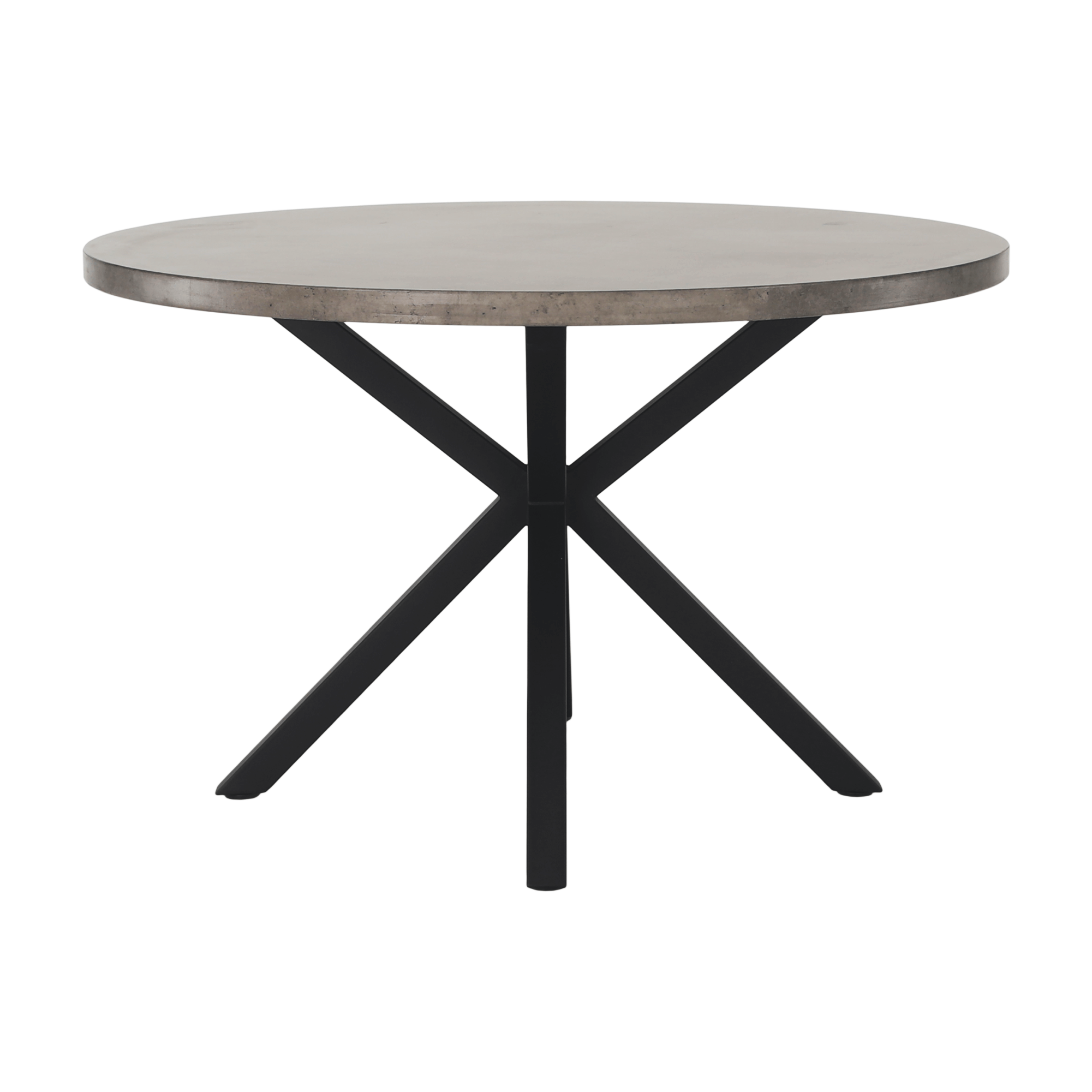 Masă de luat masa KRAPINA, gri carbon / negru, diametru 120 cm Kondela