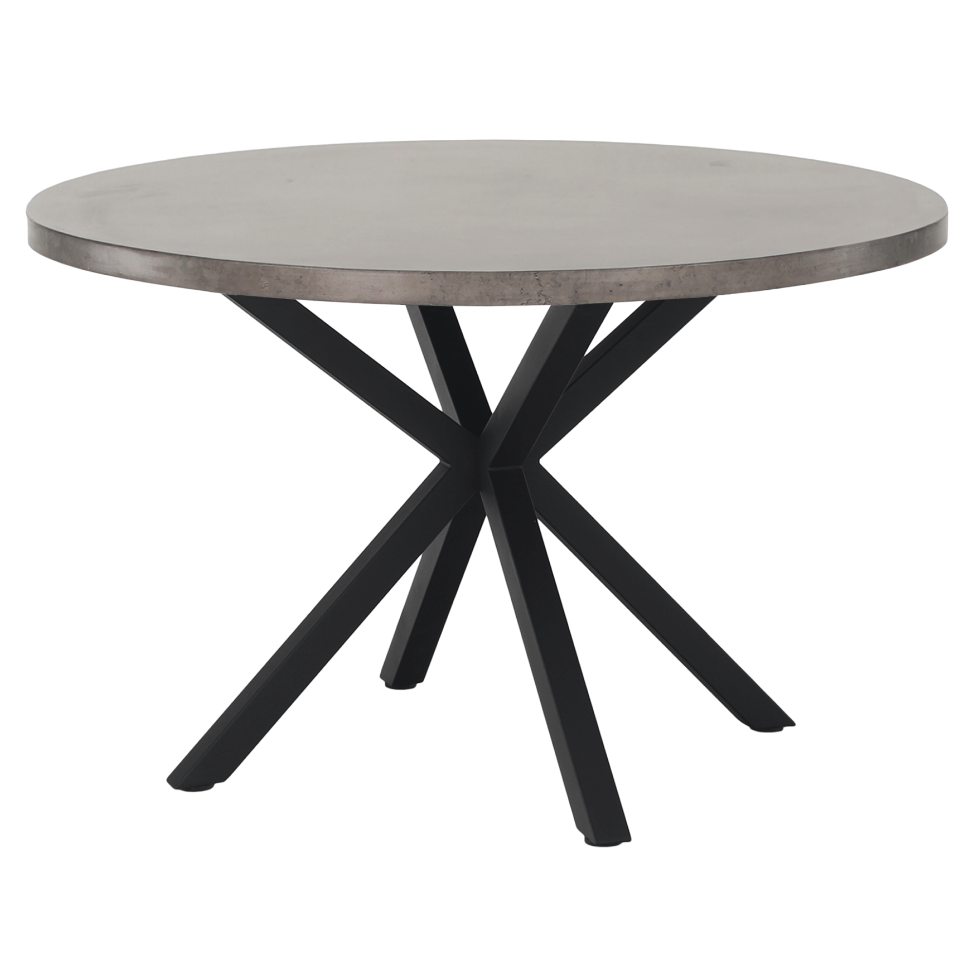 Masă de luat masa KRAPINA, gri carbon / negru, diametru 120 cm Kondela