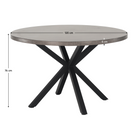 Masă de luat masa KRAPINA, gri carbon / negru, diametru 120 cm Kondela