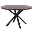 Masă de sufragerie, stejar închis / negru, diametru 120 cm, MEDOR Kondela