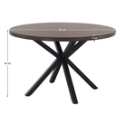 Masă de sufragerie, stejar închis / negru, diametru 120 cm, MEDOR Kondela