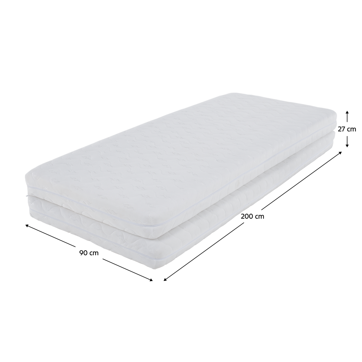 Saltea pliabilă cu două fețe ACIREALE, 90/90x200 Kondela