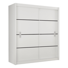 Dulap cu uși glisante MERINA 203, alb/negru, 203x215 cm Kondela