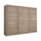Dulap cu ușă glisantă MONCAO 250, stejar sonoma/gri, 250x60x215 cm Kondela